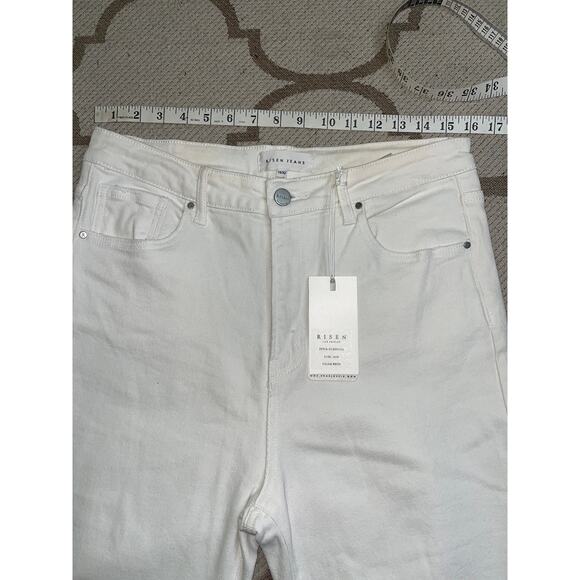 Risen vintage white washed straight leg jeans, size 15/ 32, NWT - Picture 8 of 12